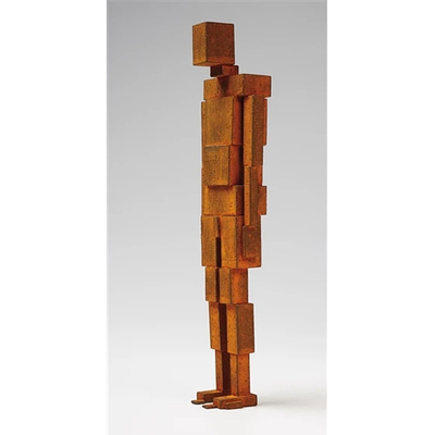 Un bon prix. Sculpture de silhouette humaine en acier rouillé géométrique Statue d'art en plein air Pour les projets de paysage / architecture en ligne