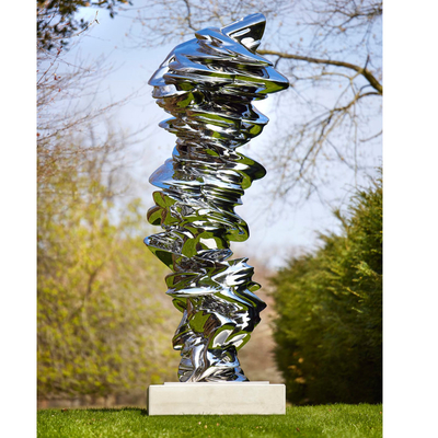 Art métallique extérieur en acier inoxydable Sculpture abstraite moderne