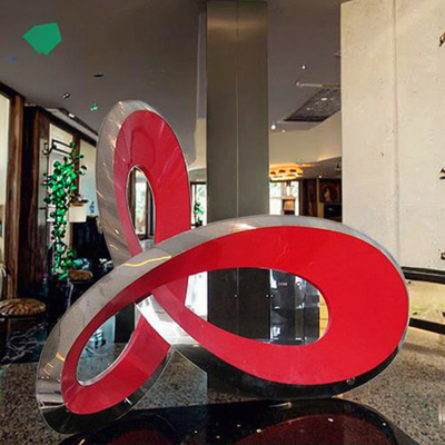 Art public abstrait moderne commercial de grande taille Sculpture en acier inoxydable