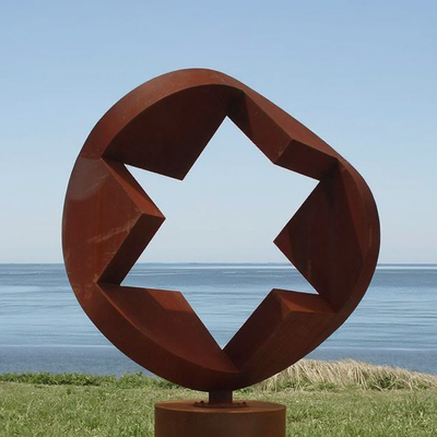 Un bon prix. Custom Outdoor Weathering Steel Geometric Star Sculpture by Professional Sculpture Manufacturer en ligne