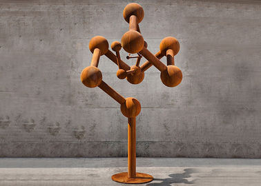 Un bon prix. Belle sculpture en acier publique en Corten, art en acier rouillé géométrique de jardin en ligne