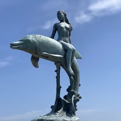 Un bon prix. Outdoor Metal Art Decor Bronze Copper Mermaid Life Size Sculpture Statue en ligne
