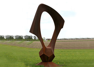 Un bon prix. Stabilité en acier unique moderne de corrosion de sculpture en Corten pour le décor public en ligne