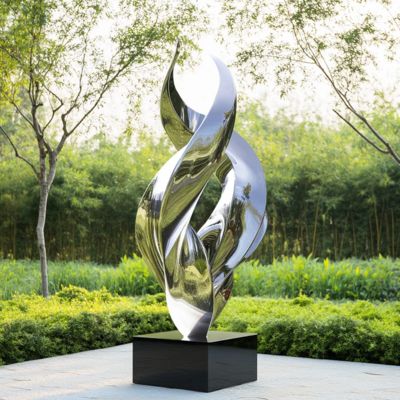 Un bon prix. Custom Modern Public Decoration Stainless Steel Spiral Sculpture en ligne