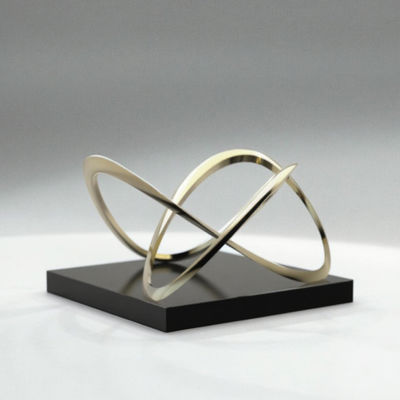 Un bon prix. High-Gloss Golden Intertwined Sculpture - Luxury Interior Art Decoration for Commercial Space en ligne