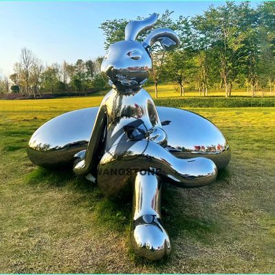 Un bon prix. Cartoon Animal Character Sculpture Decoration Stainless Steel Mirror Polished Statue en ligne