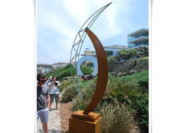 Un bon prix. Les sculptures rouillées modernes en jardin, grand acier sculpte la taille faite sur commande en ligne