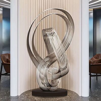 Un bon prix. Abstract Metal Floor Sculpture Modern Indoor Stainless Steel Art Piece en ligne