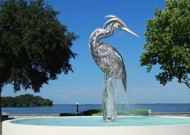 Un bon prix. Décor extérieur de yard de finition de Matt d'oiseaux de sculptures en jardin en métal de pièce forgéee en ligne