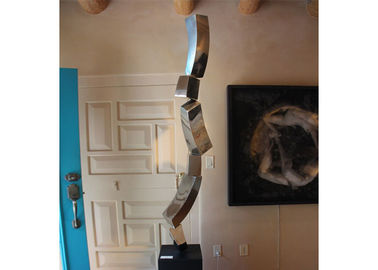 Sculptures polies modernes en art d'acier inoxydable pour la décoration intérieure