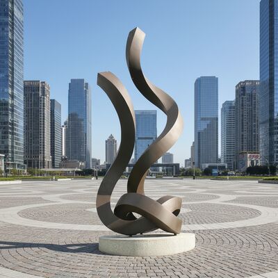 Un ruban en acier inoxydable sculpté à la main, qui capture le mouvement en métal