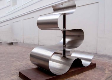 Sculpture polie en métal d'acier inoxydable pour l'épaisseur contemporaine de la ville 2.5mm