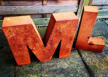 Un bon prix. Lettre en acier de stabilité de corrosion de sculpture en Corten en métal d'art de jardin extérieure en ligne