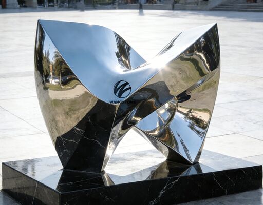 Un bon prix. Sculpture décorative abstraite moderne en acier inoxydable, statue personnalisée en ligne