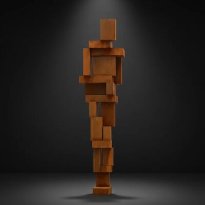 Un bon prix. Sculpture cubiste humaine en acier Corten | Grande statue métallique pour l'art public en ligne