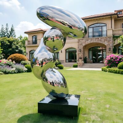 Un bon prix. Sculpture abstraite contemporaine en acier inoxydable Art métallique poli pour villa et place publique en ligne