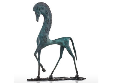Un bon prix. Conception en bronze grandeur nature d'abrégé sur finition de bâti de statue de cheval de patine verte antique en ligne