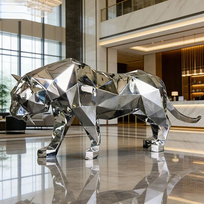 Un bon prix. Sculpture de tigre en acier inoxydable en ligne