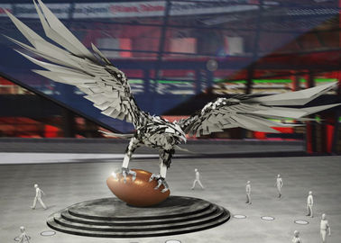 Un bon prix. Taille de grande taille de la sculpture 500cm en Eagle de sculpture en métal d'acier inoxydable de décoration en ligne