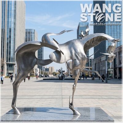 Un bon prix. L'Écho de l'Horizon | Sculpture abstraite moderne en acier inoxydable pour domaines de luxe et places en ligne