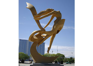 Un bon prix. Grande sculpture moderne abstraite extérieure en acier inoxydable, sculpture en fille de danse en ligne