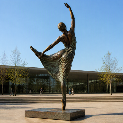 Un bon prix. Décoration d'art métallique sur mesure Statue de sculpture de cuivre de bronze Sculpture de ballerine En ligne