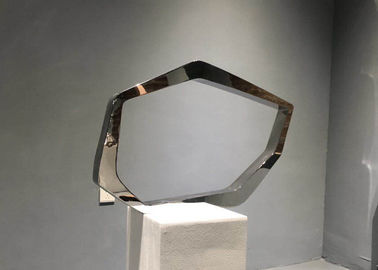 Sculpture moderne en acier inoxydable d'art, sculpture abstraite en acier inoxydable