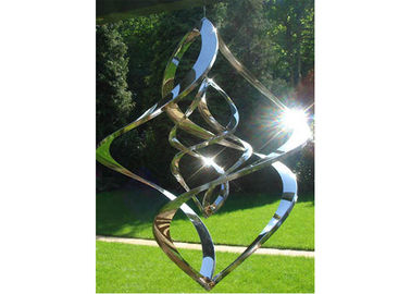 Sculpture de annotation élevée contemporaine en vent de Kenitic de sculpture en acier inoxydable de miroir
