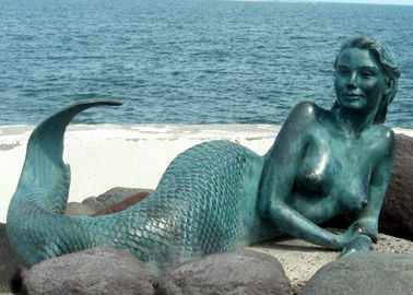 Un bon prix. OEM en bronze extérieur de longueur de la sculpture 200cm en jardin de sirène de décoration disponible en ligne