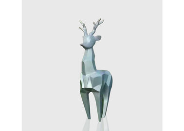 Un bon prix. Le cerf commun grandeur nature géométrique célèbre sculpte l'acier inoxydable d'Art moderne en ligne