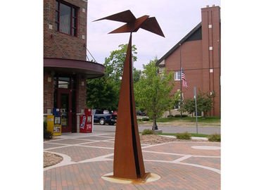 Un bon prix. Longue durée carrée décorative en acier de Corten de sculpture en art de jardin de porte en ligne