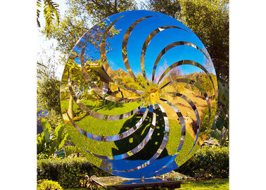 Un bon prix. Acier inoxydable poli par miroir de sculpture en moulin à vent de cm de diamètre 200 pour le jardin en ligne