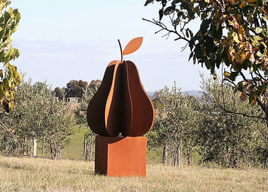 Un bon prix. Sculpture en acier rouillée en poire de fruit de sculpture en Corten de conception d'art étonnant de jardin en ligne