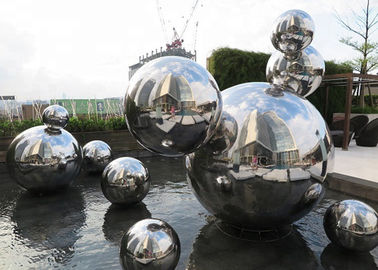 Un bon prix. Boule creuse de la sculpture polie par miroir fait sur commande 316 modernes en acier inoxydable en ligne