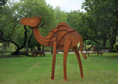 Un bon prix. Sculptures rouillées en yard en métal de chameau de finition de décoration d'acier de Corten de longue vie en ligne
