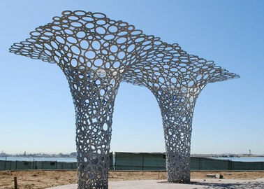 Un bon prix. Sculpture urbaine en acier inoxydable de paysage en dehors de finition de Matt de sculpture en arbre en métal en ligne
