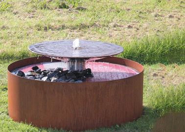 Fontaine en acier de caractéristique de l'eau de Corten de cascade ronde de cascade pour le jardin