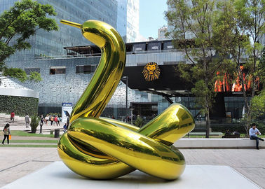 Artiste enduit titanique de sculpture en ballon d'acier inoxydable pour la décoration publique extérieure