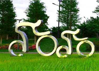 Un bon prix. Style moderne de recyclage grandeur nature de sculpture en acier inoxydable de sculpture en sport en ligne