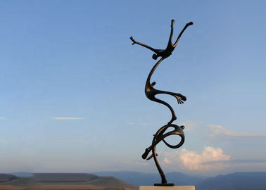 Sculpture en bronze faite sur commande en danseur de statue de bronze de décoration d'Art moderne de décoration