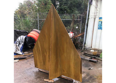 Un bon prix. La sculpture en acier en Corten de stabilité de corrosion s'est rouillée la conception plate de papier de jardin en ligne
