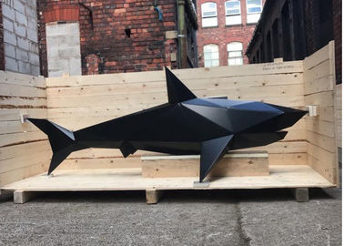 Un bon prix. Sculptures en jardin en métal/sculpture abstraites grandeur nature requin en métal en acier inoxydable en ligne