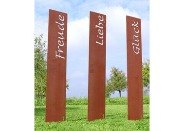 Un bon prix. Logo en acier fait sur commande de Corten de décoration extérieure, logo fait sur commande en ligne