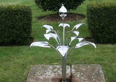 Un bon prix. Sculpture extérieure moderne en fleur de jardin de fabrication de sculpture en acier inoxydable d'art en ligne