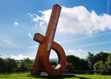 Sculpture extérieure en acier de Corten en métal de décoration contemporaine de ville