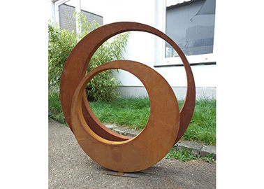 Sculptures 3D en acier extérieures en Corten de sculpture contemporaine en décoration