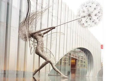 Sculptures féeriques incroyablement dynamiques en fil d'acier, sculpture féerique en acier