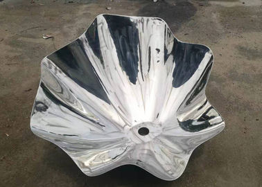 Sculpture en Shell polie par miroir fait sur commande d'acier inoxydable de taille pour extérieur