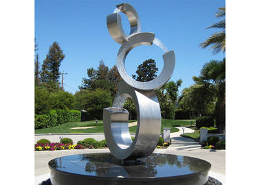 Un bon prix. Fontaine d'eau contemporaine d'acier inoxydable de jardin de sculpture en acier inoxydable en ligne