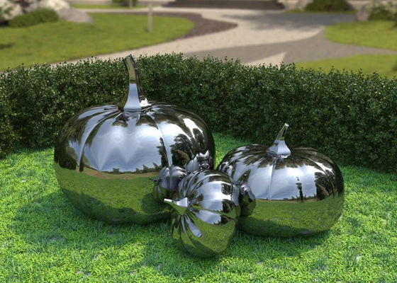 Décoration extérieure Art Stainless Steel Pumpkin Sculpture fait sur commande